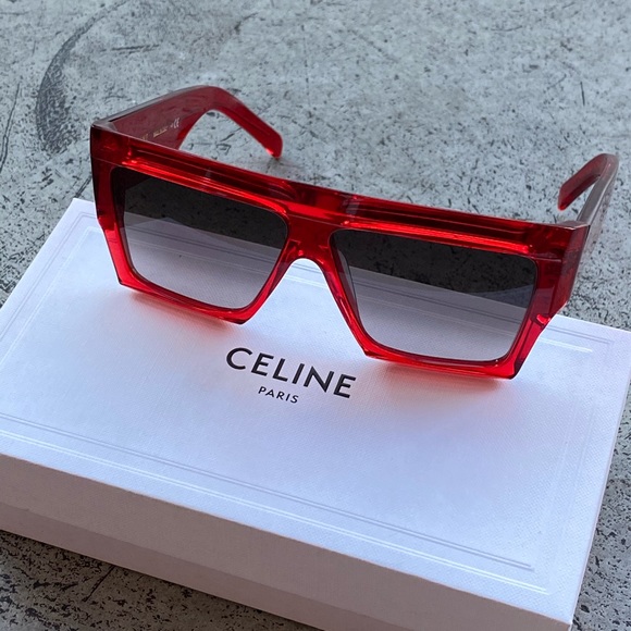 VERY RARE OVERSIZED RED CELINE SUNGLASSES - Picture 9 of 12